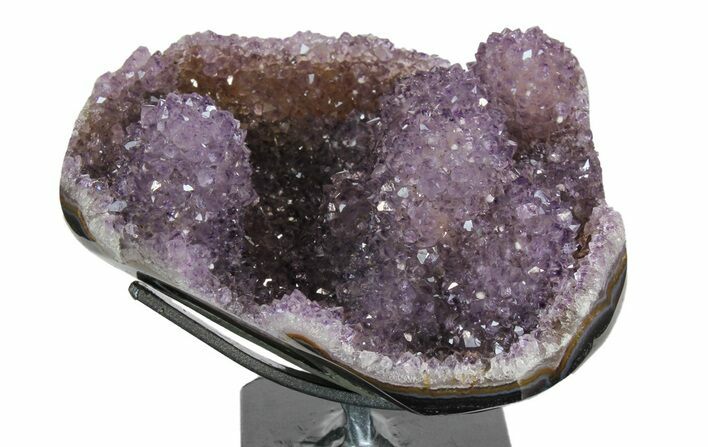 Amethyst Stalactite Formation on Metal Stand - Uruguay #139829
